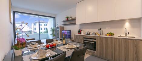 Kitchen and dining area