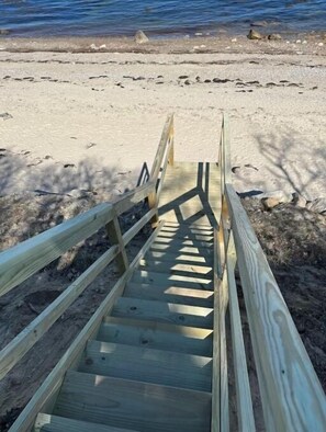 Stairs (private) to the beach (private).