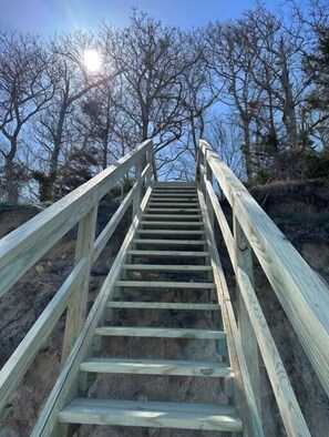 Stairs (private) to the beach.