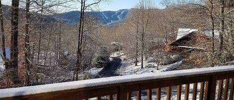 See the slopes from the front deck