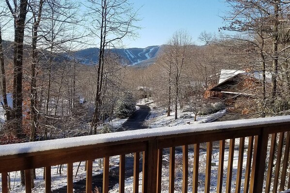 See the slopes from the front deck