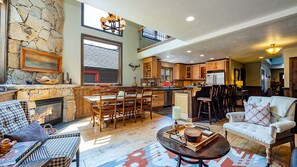 Open floor plan living area.