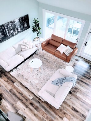 Living room view from the cat walk.