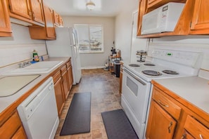 Dishwasher, microwave, stove, oven
