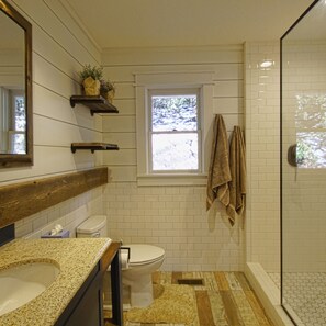 Bathroom with walk-in shower
