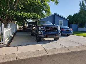 WE have boat parking from 38 to 45 feet or 3 spaces for regular vehilces