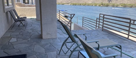 Riverfront Home. Enjoy watching the river flow by from your patio.