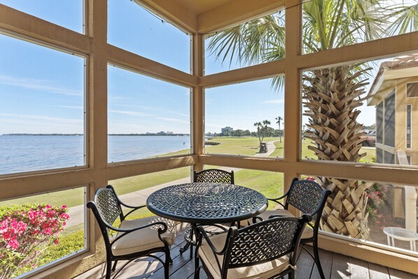 Screened In Porch with Bay Views