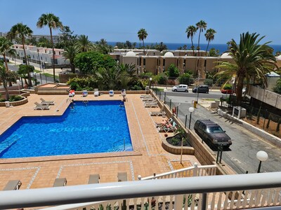 Borinquen 2 only 280 meters to the beach, balcony with sea view, heated pool, wifi