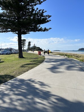 The amazing new bike walk pathway winding its way through the sand dunes.