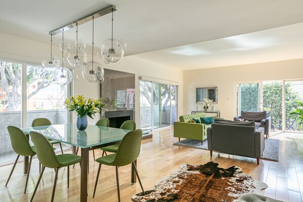 Living room with the dinning area