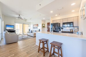 Living Room and Kitchen With A View