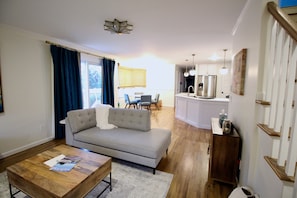 Fireplace Room into Kitchen