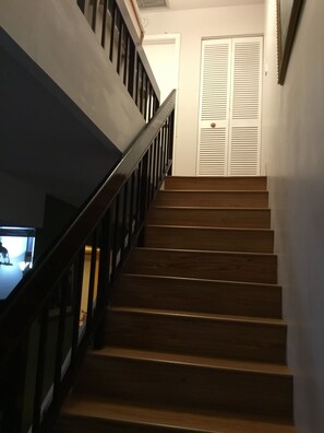 14 flight of stairs up to Bedroom