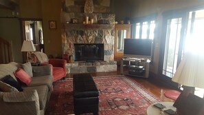 Living room, fireplace