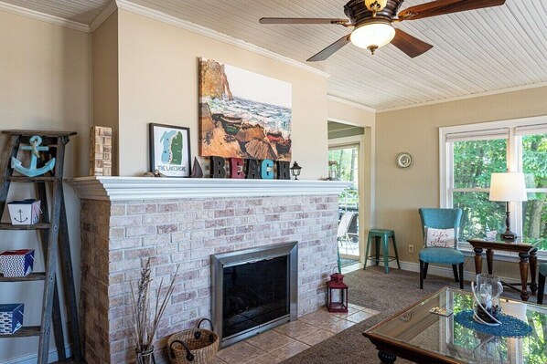 Fireplace is decorative only