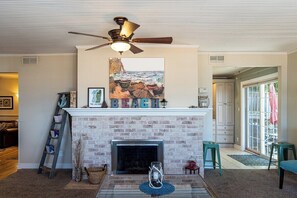 Fireplace is decorative only