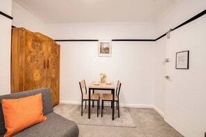 Chairs and table are perfect for morning breakfast or late night snack