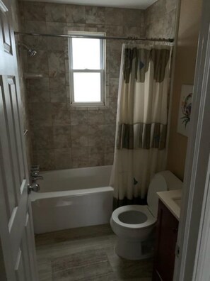 newly redone bathroom
