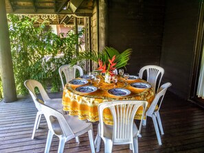 Terrace of the house for pleasant convivial moments