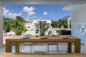 Dinning area on Rear Patio