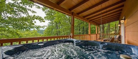 Hot Tub with Smoky Mountain View