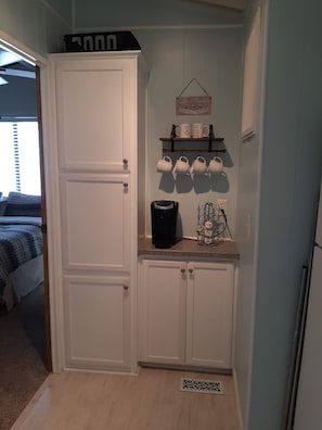 Pantry and coffee bar area.