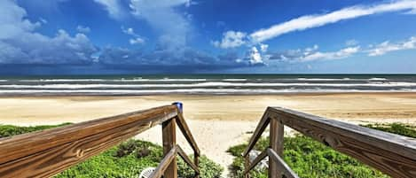 Vue sur la plage ou l’océan