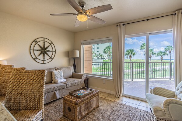 Wonderful ocean view even from the couch!