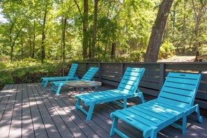 Enjoy the updated deck and the beautiful surroundings.