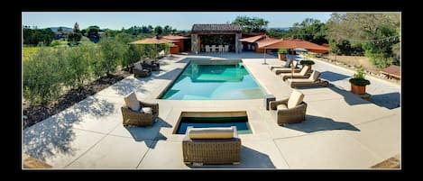 pool, facing West