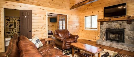 Welcome to Fireside Lodge, a gorgeous log cabin with wood burning fireplace, spacious living spaces, decks to enjoy the views, & conveniently located near all the resort amenities!