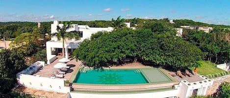 Swimming pool,Bird's eye view