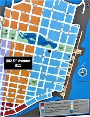 Check out the location...just two blocks from famous 5th Street Beach!