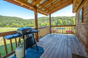 Propane grill and covered porch