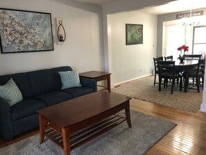 Living area with pull out sofa for extra guest