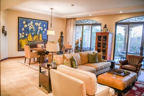 Spacious social area with ocean views