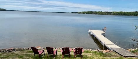 Private dock and shoreline 