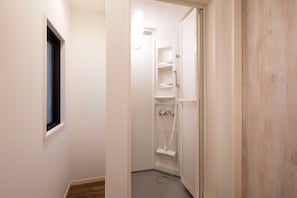 It is a shower room in the room
