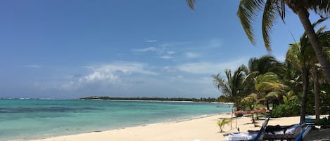 View from our beachfront.  Uncrowded, pristine. Amazingly beautiful.