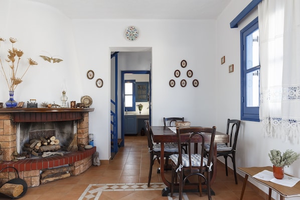 The welcoming living room area.