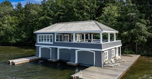 Boathouse, Dock &amp; Upper Living Area