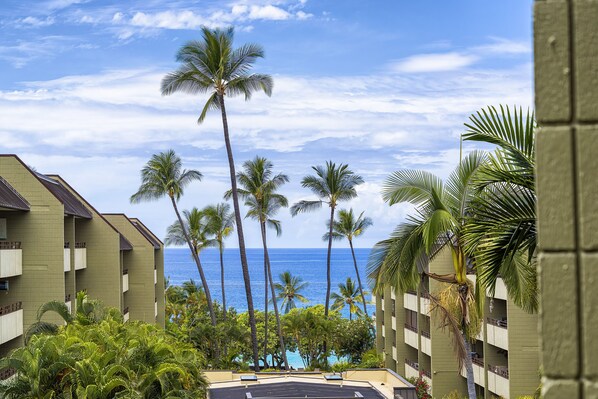 Actual View from Lanai - Sparkling Ocean Views- Watch Whales & Dolphins; Hear the waves, all from your Lanai!