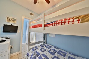 3rd bedroom with twin size bunkbeds.