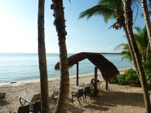 Shady palapas to relax under for a bit.  Great place to curl up with a good book