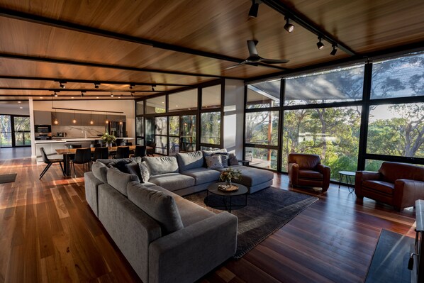 Whether you’re sharing a meal or curling up with a book, you’re always surrounded by calming views and the soft hush of the bush.
