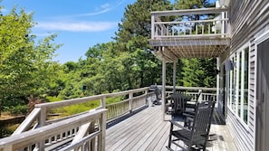Spacious deck with view of lovely grounds