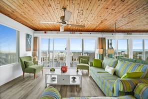 Living Area with Direct Beach and Gulf Views