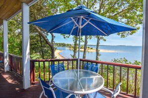 Outdoor deck with beautiful view of Bay