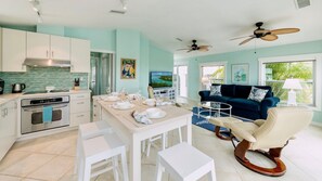The open plan design is perfect for tropical living.